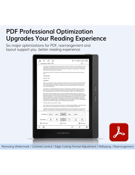 E-Reader Meebook M7 6.8" 300PPI Android 11 3GB+32GB Gris