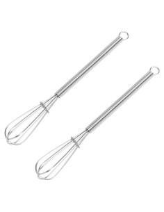 Juego de Mini Batidores de Acero Inoxidable Lelasety - 2 Piezas 12.7/17.8/20.3/25.4 cm