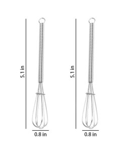 Juego de Mini Batidores de Acero Inoxidable Lelasety - 2 Piezas 12.7/17.8/20.3/25.4 cm 2