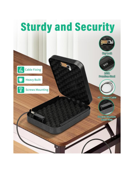 Caja de Seguridad Portátil BAGKOOL con Cerradura de Combinación 3 Dígitos