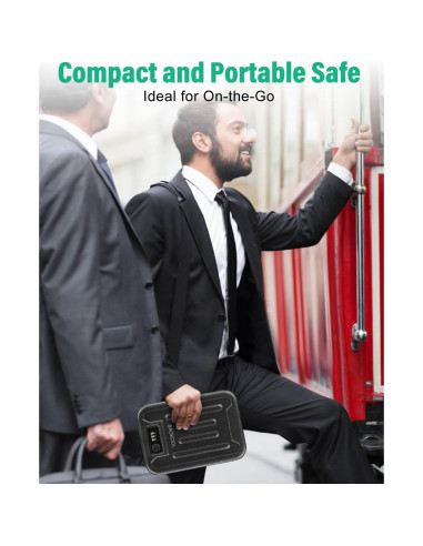 Caja de Seguridad Portátil BAGKOOL con Cerradura de Combinación 3 Dígitos