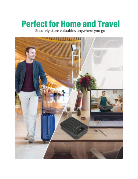 Caja de Seguridad Portátil BAGKOOL con Cerradura de Combinación 3 Dígitos