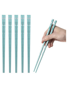 Palillos Reutilizables HuaLan Antideslizantes 25.4 cm Verde