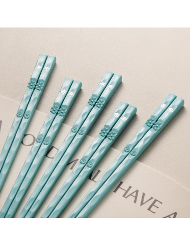 Palillos Reutilizables HuaLan Antideslizantes 25.4 cm Verde