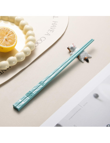 Palillos Reutilizables HuaLan Antideslizantes 25.4 cm Verde