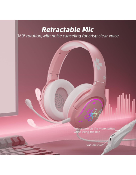 Auriculares de Juego Mytrix Sakura con Micrófono y RGB