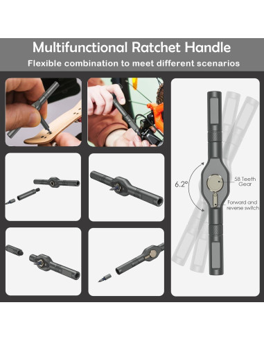 Juego de Destornilladores de Carraca Olipiter 42 en 1 Magnéticos