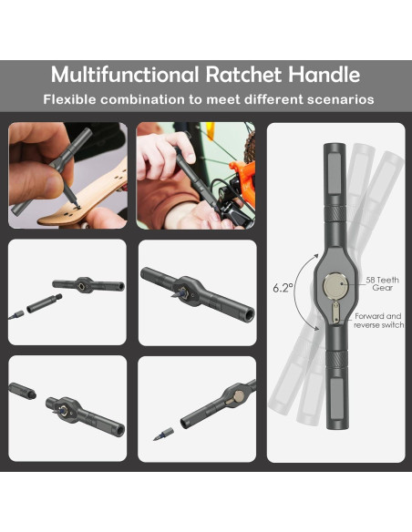 Juego de Destornilladores de Carraca Olipiter 42 en 1 Magnéticos