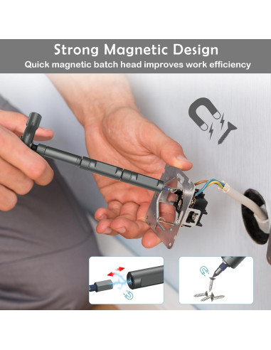 Juego de Destornilladores de Carraca Olipiter 42 en 1 Magnéticos