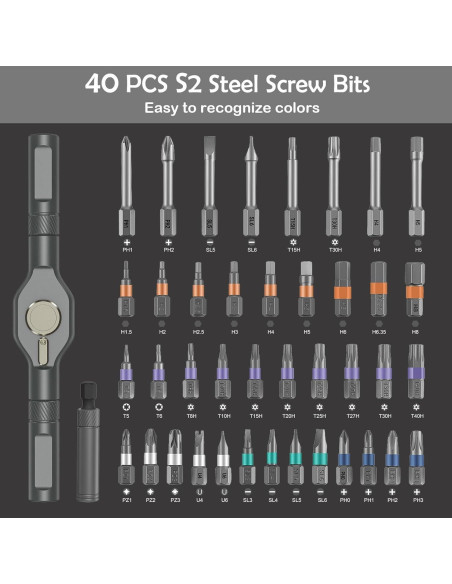 Juego de Destornilladores de Carraca Olipiter 42 en 1 Magnéticos