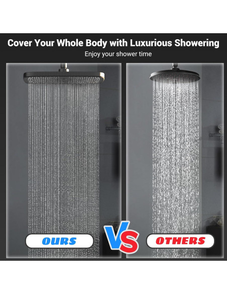 Cabezal de Ducha de Alta Presión UltrTxenova Negro 10 Rocíos