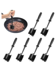 Picador de Carne 6 Piezas Bibabala, Aplastador Antiadherente 28x6.5cm