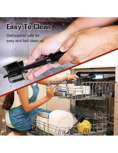 Picador de Carne 6 Piezas Bibabala, Aplastador Antiadherente 28x6.5cm