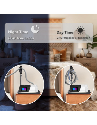 Soporte Organizador de Manguera CPAP YUHUANG - Negro Mate