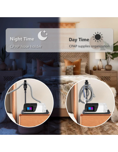 Soporte Organizador de Manguera CPAP YUHUANG - Negro Mate