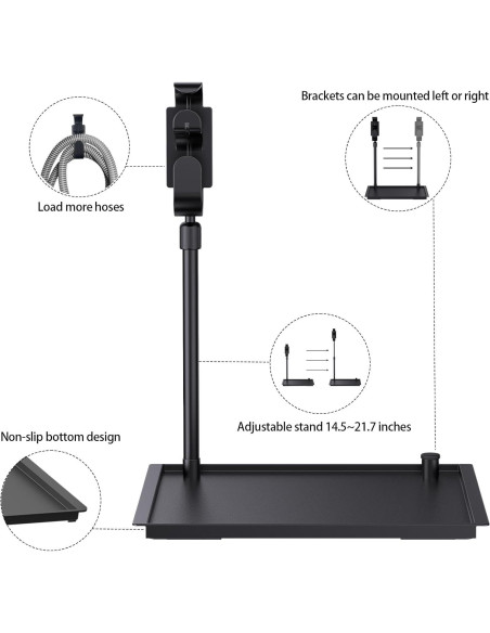 Soporte Organizador de Manguera CPAP YUHUANG - Negro Mate