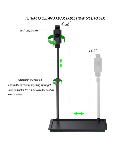 Soporte Organizador de Manguera CPAP YUHUANG - Negro Mate
