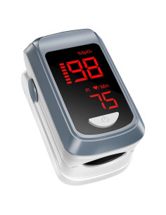 Oxímetro de Pulso HOLFENRY Mini Gris - Monitor SpO2 y Frecuencia Cardíaca