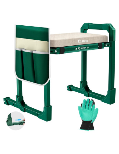 Rodillo y Asiento Plegable Saker para Jardinería 2-en-1