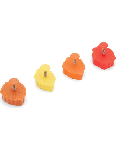 Set de 4 Cortadores de Galleta Fox Run Hojas de Otoño 5.72 cm