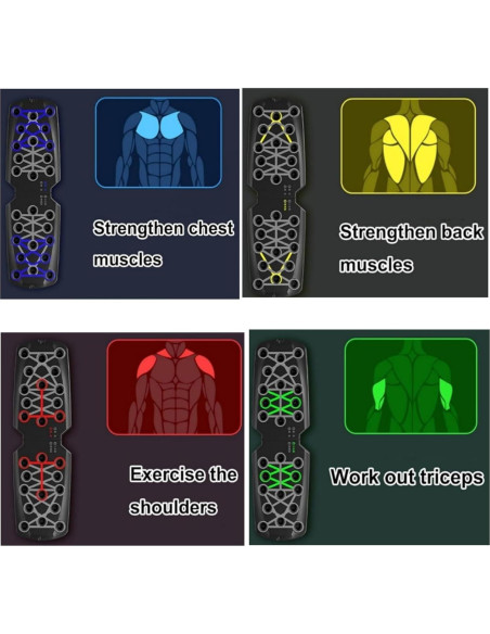 Soporte para Flexiones Boinesnaw Plegable y Ajustable Fitness