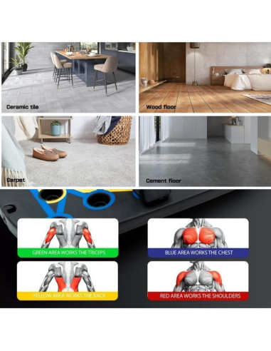 Soporte para Flexiones Boinesnaw Plegable y Ajustable Fitness