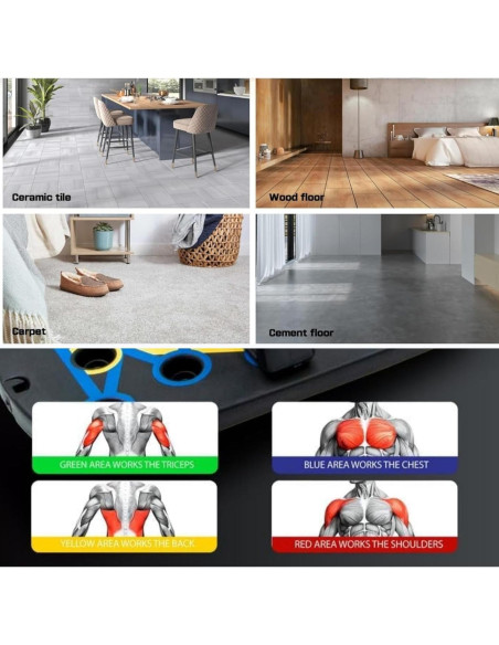 Soporte para Flexiones Boinesnaw Plegable y Ajustable Fitness