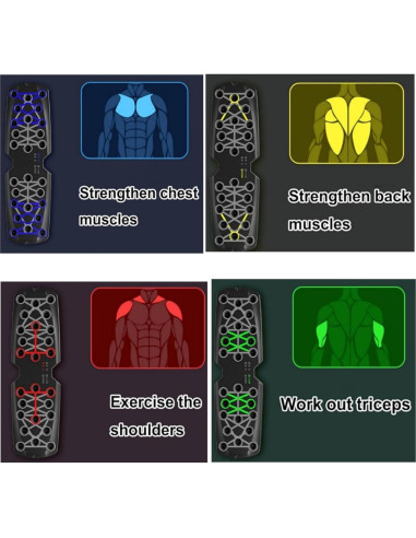 Soporte para Flexiones Boinesnaw Plegable y Ajustable Fitness