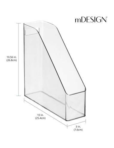 Organizador de Archivos Vertical mDesign 2 Piezas Transparente