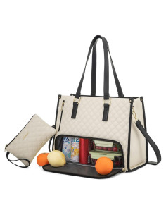 Bolsa Térmica para Almuerzo LOVEVOOK 15.6" Beige-Negro