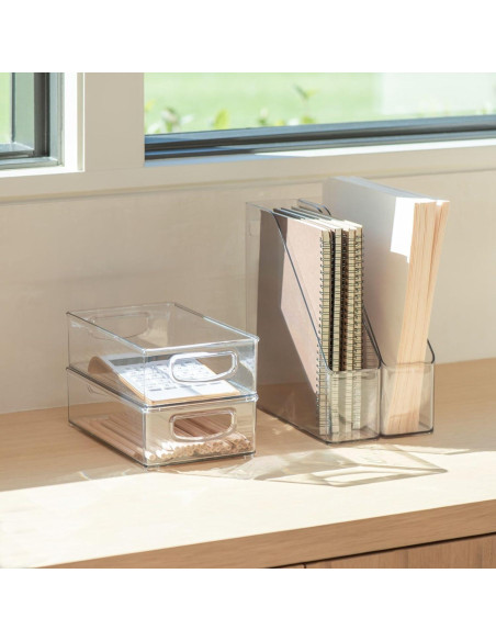 Organizador de Archivos Vertical mDesign 2 Piezas Transparente