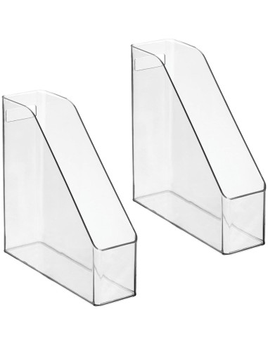 Organizador de Archivos Vertical mDesign 2 Piezas Transparente