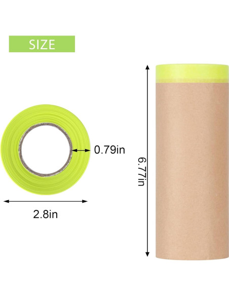 Cinta de Enmascarar Pre-Adhesiva VECOPE 30.48 cm x 15.24 m