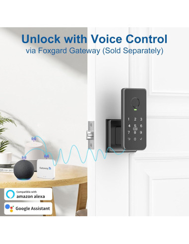 Cerradura Inteligente Biométrica Foxgard FNL-01 con Huella Dactilar