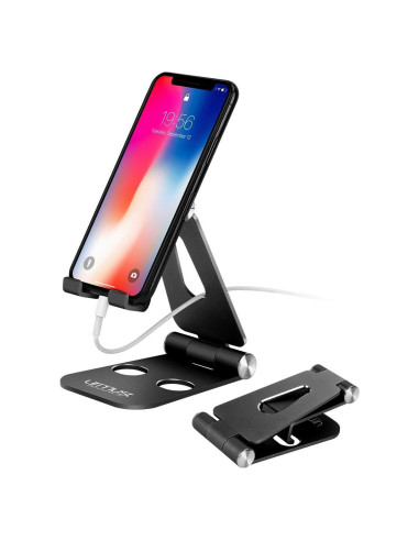 Soporte para Teléfono Urmust Ajustable Plegable Negro 4-10"