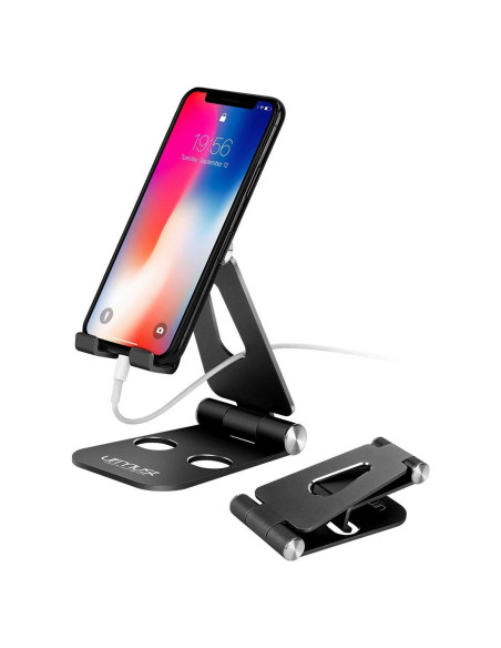Soporte para Teléfono Urmust Ajustable Plegable Negro 4-10"