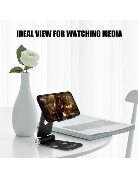 Soporte para Teléfono Urmust Ajustable Plegable Negro 4-10"