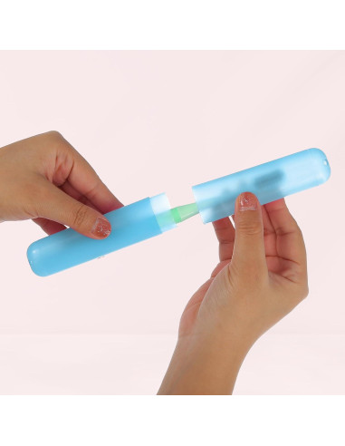 Estuche de Viaje para Cepillo de Dientes VOCOSTE 4 Pcs Plástico Verde
