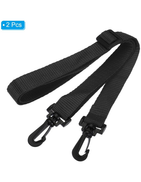 Correa de Hombro Ajustable PATIKIL 20mm x 1.1m Negro - 2 Clips