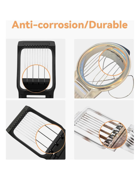 Cortador de Huevos Duros Bozenu Negro - Acero Inoxidable