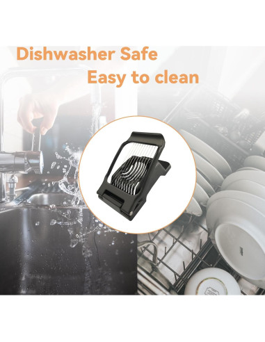 Cortador de Huevos Duros Bozenu Negro - Acero Inoxidable