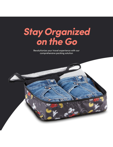 Conjunto de 5 Cubos de Empaque Disney - Mickey, Minnie, Pooh