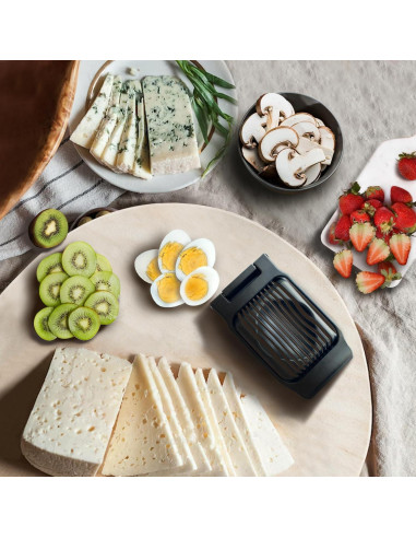 Cortador de Huevos Duros Bozenu Negro - Acero Inoxidable