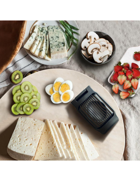 Cortador de Huevos Duros Bozenu Negro - Acero Inoxidable
