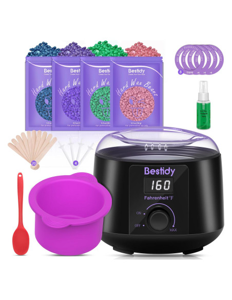 Kit de Cera Calentador Digital Bestidy 1.56kg para Depilación