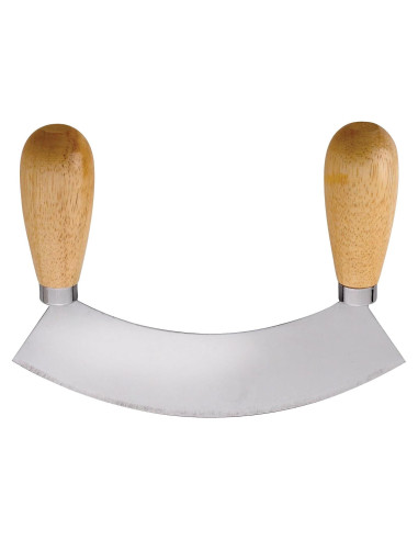 Cortador Mezzaluna HIC Kitchen Doble Mango Acero Inoxidable 17.46cm