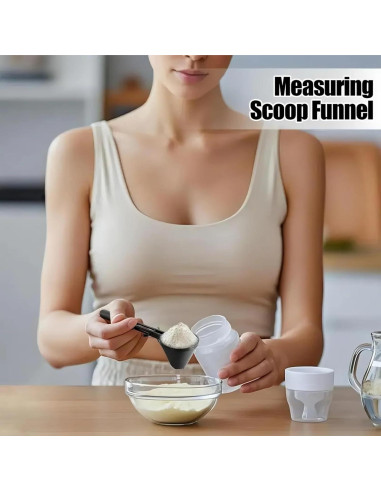 Cuchara Medidora 2-en-1 Ainovi con Embudo para Polvo