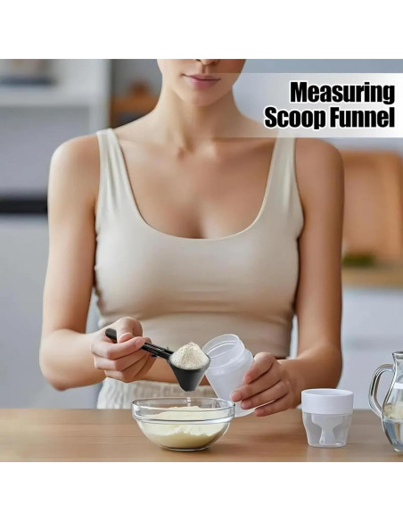 Cuchara Medidora 2-en-1 Ainovi con Embudo para Polvo