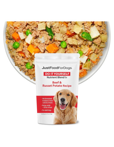 Mezcla de Nutrientes DIY JustFoodForDogs Carne de Res 129g