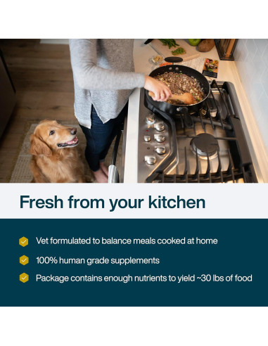 Mezcla de Nutrientes DIY JustFoodForDogs Carne de Res 129g